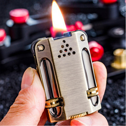 Flint Zorro Grinding Wheel Lighter Retro Copper Classic Petrol Kerosene Lighter Free Fire Torch Oil Windproof Gasoline Lighter ► Photo 1/5