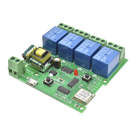 AC 220V 4 CH 4CH 4 Channel Wireless WIFI Relay Board Module Switch 4-way Control Delay Relay IOT For Smart Home Relay Switch ► Photo 1/6