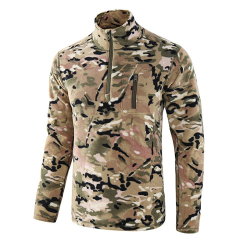 Men's Thermal Fleece Military Tactical Jacket Autumn Winter Outdoor Sport Hiking Camping Soft Shell Pullover Training Jackets ► Photo 1/6