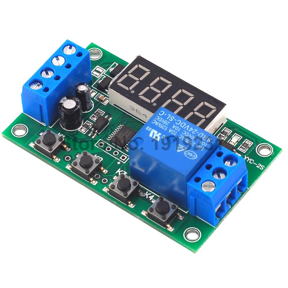 YYC-2S 5V/12V/24V LED Adjustable Timer Relay Automation Control Switch Module 