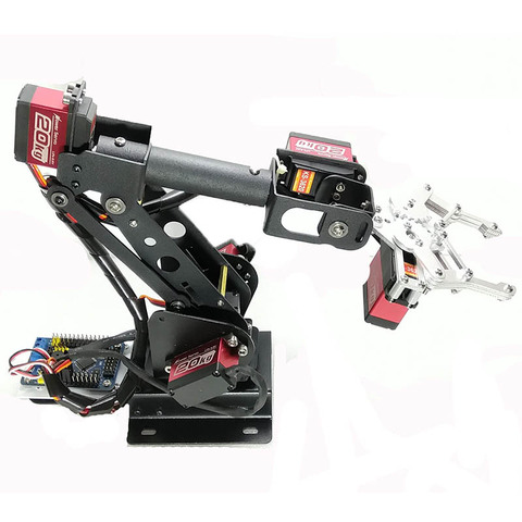 6 DOF Robotic Arm Gripper Claw Manipulator for Arduino/STM32/51 Microcontroller Teaching Robot Kit with 6pcs 180 Degree Servos ► Photo 1/6