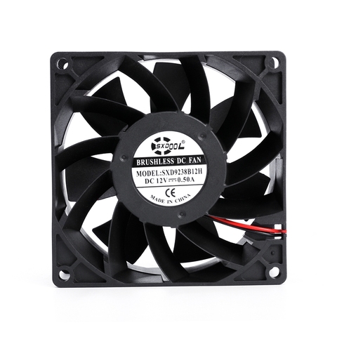 92mm cooling fan 9cm 90mm 92X92X38mm DC12V powerful cooling fan 0.50A 4000RPM 92.3CFM case cabinets chassis cooling fan ► Photo 1/6