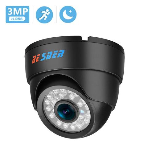 BESDER H.265 3MP 2MP IP Camera Indoor Dome Video Surveillance CCTV Cameras Motion Detect Recording P2P ONVIF Night Vision Camera ► Photo 1/6