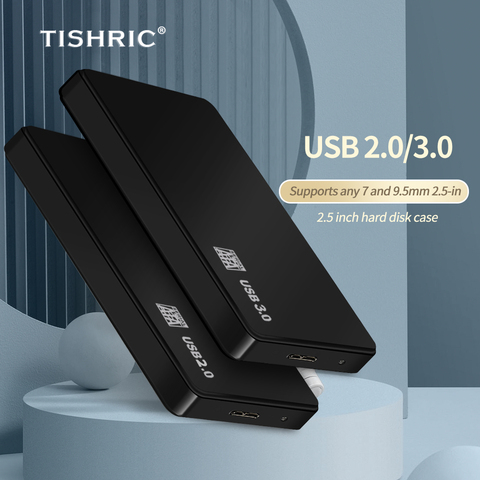 TISHRIC HDD Case For Hard Drive Box Sata To Usb3.0 Adapter Hard Disk Case HDD Enclosure External Hard Drive Box Support 8TB ► Photo 1/6