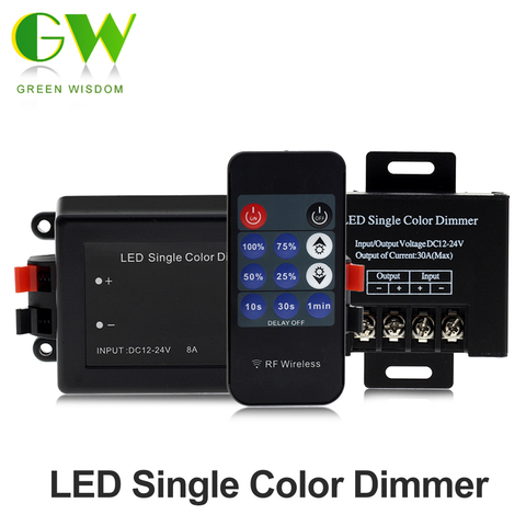 LED Strip Controller Single Color Dimmer Mini 11 Key RF Remote Control  Wireless LED Controller 12V 24V Adjust Brightness Switch - Price history &  Review, AliExpress Seller - Green Wisdom Official Store