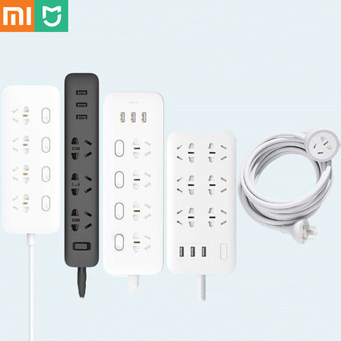 New Xiaomi Mi Mijia Home Electronic Power Strip Socket Fast Charging 3 USB + 3 Sockets 6 Standard Plug Interface Extension EU US ► Photo 1/6