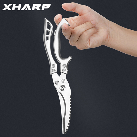 Chef Knife Shears Chicken Bones Scissor Kitchen Cooking Cutter 4Cr13Mov Stainless Steel Japanese Shear Poultry Fish Chicken Tool ► Photo 1/6