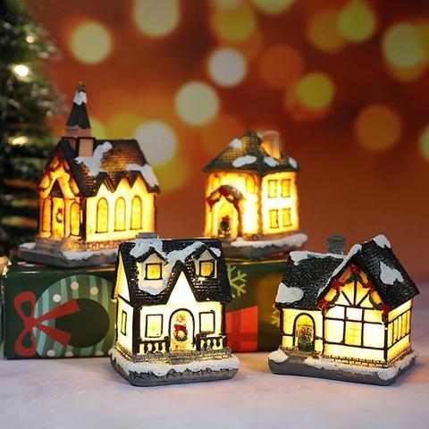 FENGRISE Christmas Led Light House Merry Christmas Decorations For Home 2022 Christmas Tree Ornament Xmas Navidad New Year 2022 ► Photo 1/6