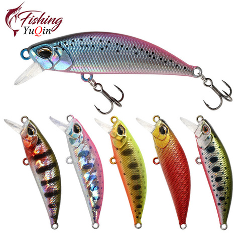 1PCS Minnow Fishing Lure 3D Eyes 50mm 5g Plastic Hard Bait Artificial Lures Wobbler Crankbait Winter Sea Fishing Tackle ► Photo 1/6