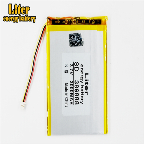 3 thread 386888 3.7V 3000MAH 357090 Universal Li-ion battery for tablet pc 7 inch 8 inch 9inch ► Photo 1/4