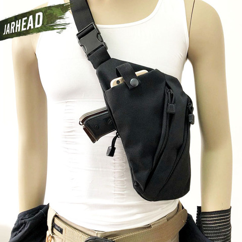 Multifunctional Concealed Tactical Storage Gun Bag Holster Men's Left Right Nylon Shoulder Bag Anti-theft Bag Chest Bag Hunting ► Photo 1/6