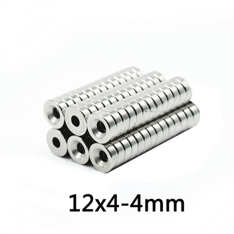 10/20/30/50/100/200/300/500 pcs 12x4-4 N35 Powerful Magnetic 12*4 mm Hole 4mm Countersunk Neodymium Magnet Permanent NdFeB ► Photo 1/3