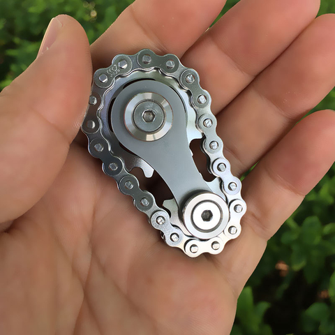 Stainless Steel Metal Sprockets Flywheel Fingertip Gyro Sprockets Chains Adult Toy Gear Gyro Sproket Roadbike Spinner Dropship ► Photo 1/1