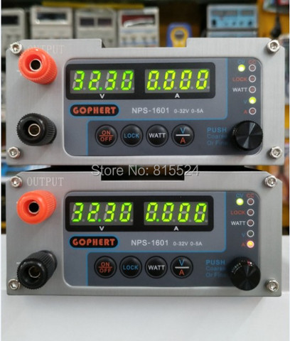 NPS-1601 0-32V 0-5A Adjustable DC Regulated Power Supply Constant Voltage Current Source ► Photo 1/1