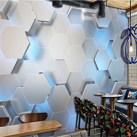 3D Technology Metal Sense Industrial Style Wall Paper KTV Internet Cafe Restaurant E-sports Decor Background Mural Wallpaper 3D ► Photo 1/6