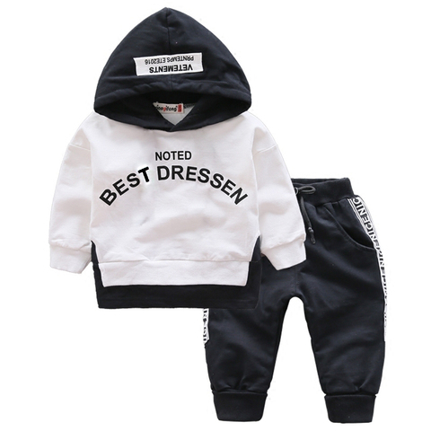 Fashion Children Clothes Spring Autumn Baby Girls Clothing Set Boys Cotton Hooded T-Shirt Pants 2Pcs Sets Casual Kids Tracksuits ► Photo 1/6