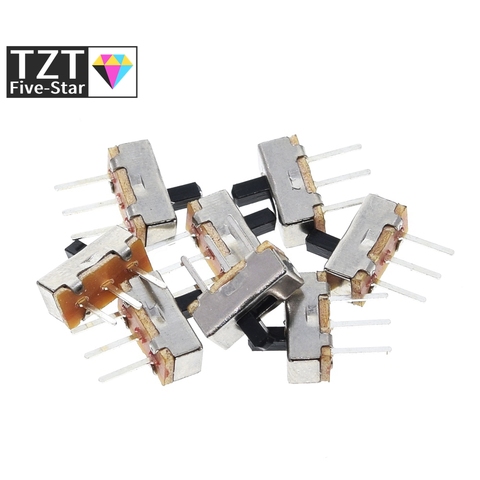 10pcs Interruptor on-off mini Slide Switch SS12D00 SS12D00G3 3pin 1P2T 2 Position High quality toggle switch Handle length:3MM ► Photo 1/5