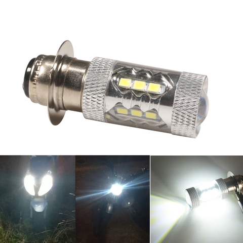 NHAUTP 1Pcs H6M PX15D P15D LED Motorcycle Headlight White 6000K Motor Bulb For Bike Scooter Moped HeadLamp 1000LM 12V ► Photo 1/5