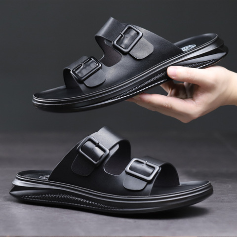 Brand New Fashion Summer Men Shoes Vintage Italian Flats Casual Non-slip Beach Sandals Genuine Leather Flip Flop sandal ► Photo 1/6