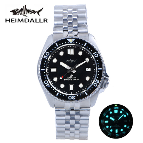 HEIMDALLR Sharkey NH35 Automatic Men's Watch Mechanical Watches 3C Luminous Dial Sapphire Diver Watch 200M Mechanic Wristwatch ► Photo 1/6