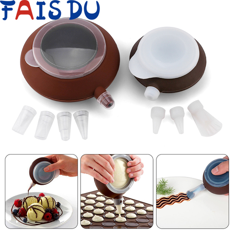 Silicone Macaroon Baking Mold Pot Sheet Mat Nozzles Set Oven DIY Silk flower Decorative Cake Muffin Pastry Mould ► Photo 1/6