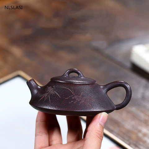 Yixing Tea pot purple clay filter Stone scoop teapot beauty kettle Raw ore Handmade Boutique Tea set Customized authentic 130ml ► Photo 1/6