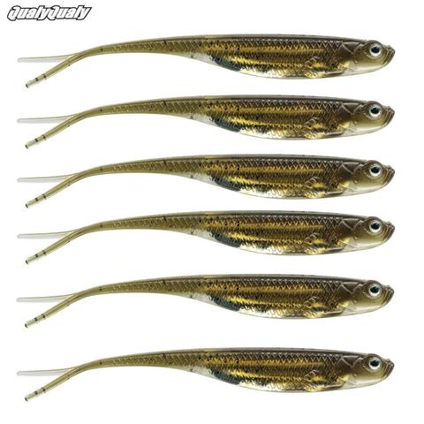 6pcs/lot Soft Jerk Bait 7.5cm 1.8g Jerk Shad Soft Swimbait Silicone Soft Lure Worm For Carp Fishing ► Photo 1/6