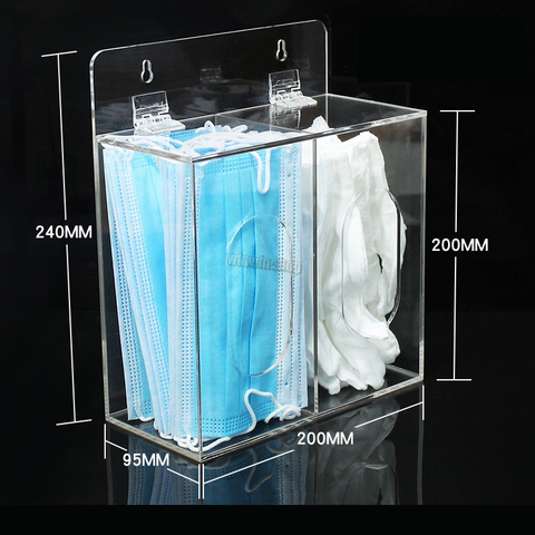 Dental Acrylic box Gloves Dustproof Organize Box Acrylic Clear Tissue Box Disposable Paper Scarf  Box ► Photo 1/6