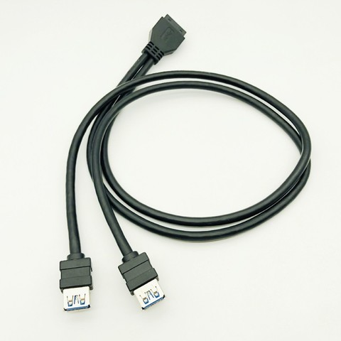USB 3.0 20Pin Front Panel Cable USB3.0 Hub USB 3.0 Dual Port USB 3.0 Female to Motherboard 20 Pin Header Connector Adapter Cable ► Photo 1/6