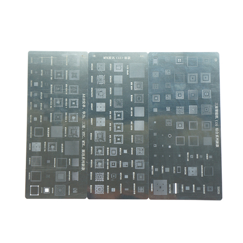 3pcs/lot universal BGA Stencils for Samsung HTC Huawei Android MTK Directly Heated BGA Reballing Stencils Kit ► Photo 1/1