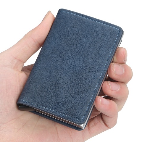 Rfid Card Holder Men Wallets Money Bag Male Vintage Short Purse Small Leather Slim Wallets Mini Wallets Thin 10x6.5x1.5cm 72g ► Photo 1/6