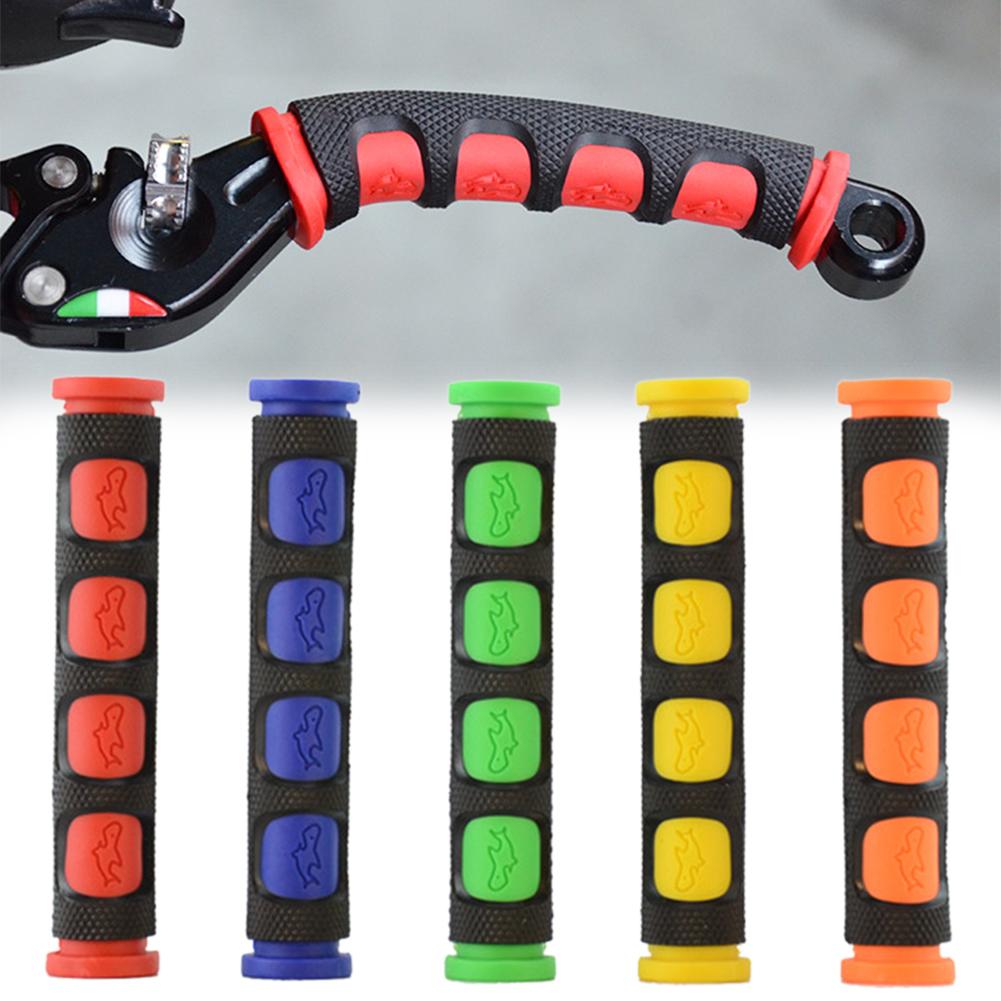 1 Pair Multicolor Rubber Motorbike Brake & Clutch Lever Covers - Handlebar Grip Guards