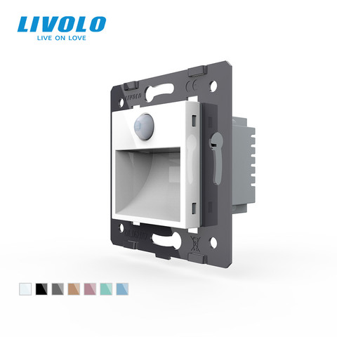 Livolo EU Standard PIR footlight switch,intelligent sensor,recessed corner led warm stair lamp,4m boday 120° sensor range ► Photo 1/6