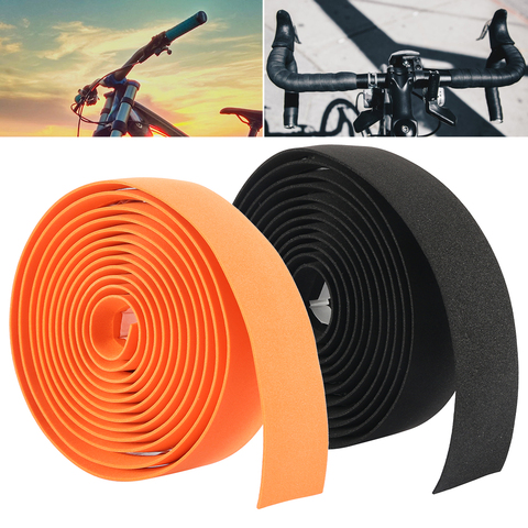 2 Pcs High Elastic EVA Bicycle Handlebar Tape Cycling Mountain Bike Handle Belt Reflective Wrap Road Bike Belt with Bar Plugs ► Photo 1/6