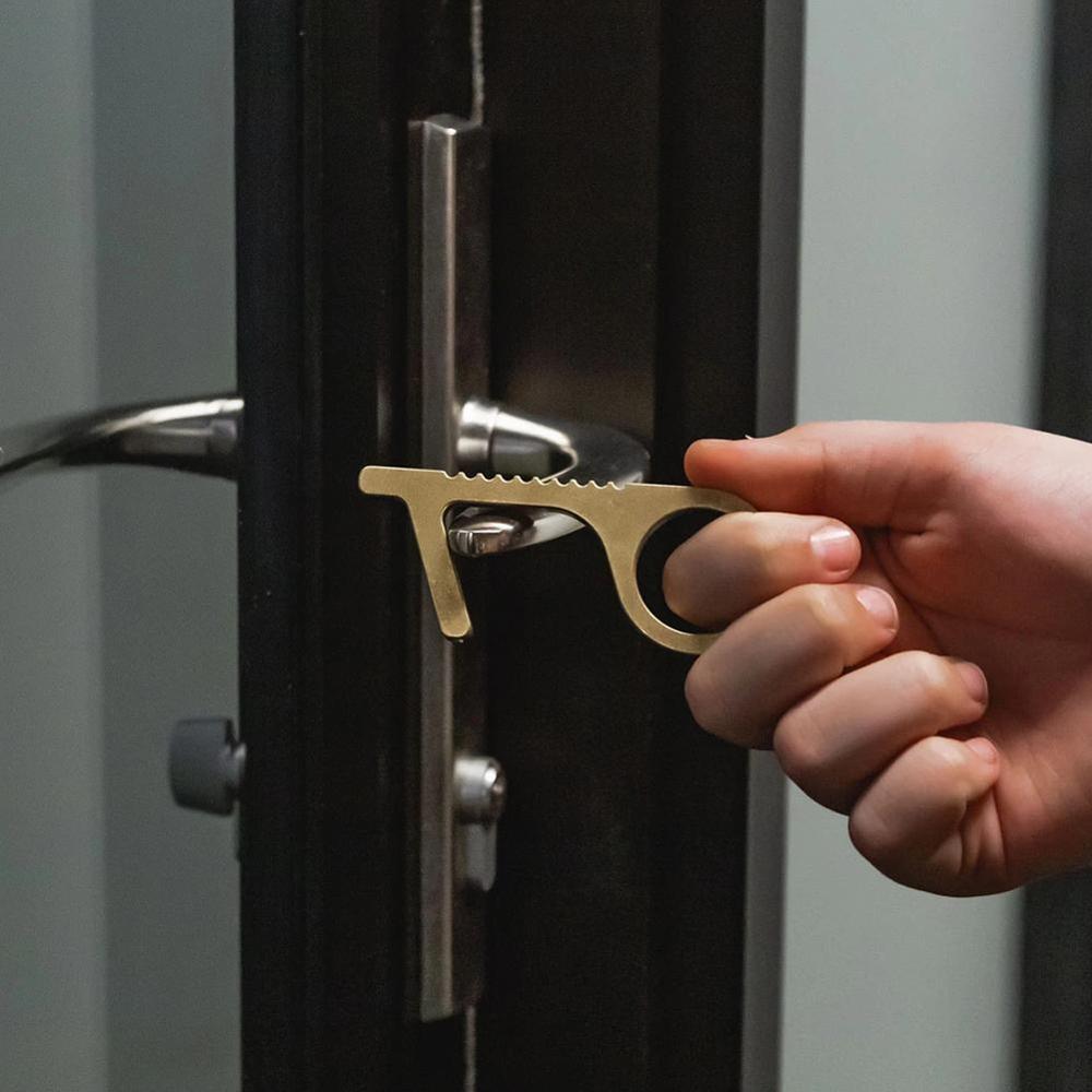 Portable sanitary hands brass door opener elevator handle key Tools Re 