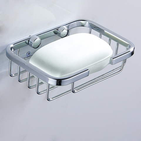 EVERSO 1pcs Stainless Steel Wall Mounted Shower Soap Holder Bathroom Storage Box Container Soap Dish Basket Tray Rack ► Photo 1/6