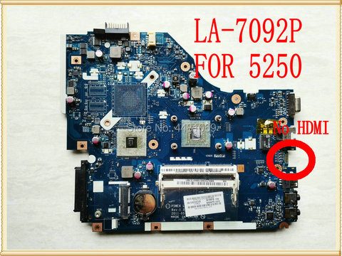 P5WE6 LA-7092P Laptop Motherboard for Acer aspire 5250 LA-7092P MBRJY02001 Mainboard DDR3 ► Photo 1/3