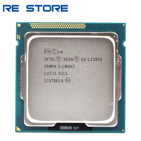 used Intel Xeon E3 1220 V2 Processor 3.1GHz 8MB 4 Core 1333MHz SR0PH LGA1155 CPU ► Photo 1/2