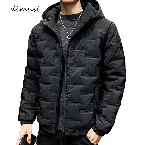 DIMUSI Winter Men's Jacket Fashion Cotton Warm Parkas Coats Casual Outwear Windbreaker Down Thermal Hooded Jackets Mens Clothing ► Photo 1/6