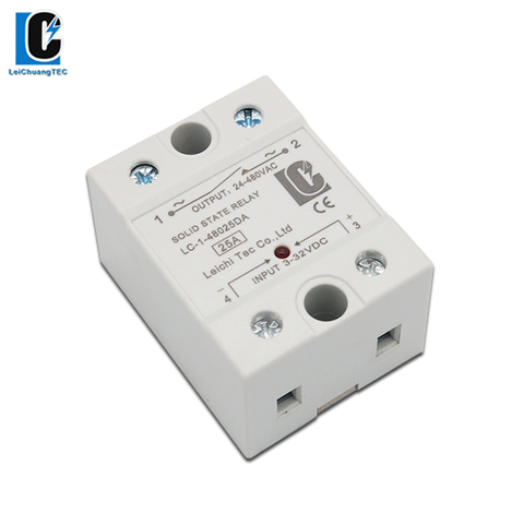 New Type SSR  DC To AC  Single Phase Solid State Relay 10A 25A 40A 60A 80A 100A 120A ► Photo 1/6