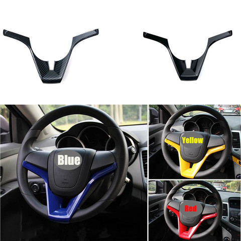 For Chevrolet Cruze Trax Tracker Sonic ONIX AVEO Orlando Car Steering Wheel Trim Cover Chrome Sticker Accessories ► Photo 1/4