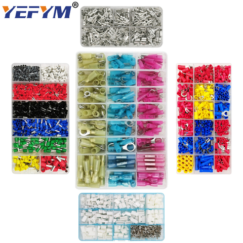 YEFYM terminals 9 kinds box set tube insulating/insulating ring/plug 2.8 4.8 6.3/XH2.54/connector block crimping terminals ► Photo 1/6