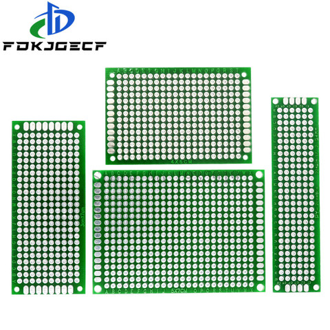 5x7 4x6 3x7 2x8 cm 5*7 4*6 3*7 2*8 double Side Copper prototype pcb Universal Printed Circuit Board Protoboard For Arduino Green ► Photo 1/5