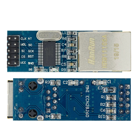 1PCS/LOT mini ENC28J60 LAN Ethernet Network Board Module 25MHZ Crystal AVR 51 LPC 3.3V B82 ► Photo 1/6