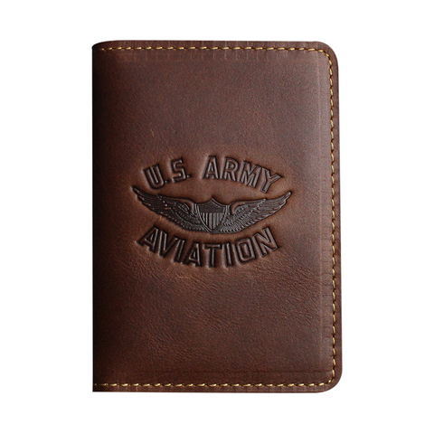 Mult-function Certificate Bag Aviation Printed 6.8*10.5 cm Drivers License Holder Bag Genuine Leather Credit Card ID Card Slots ► Photo 1/6