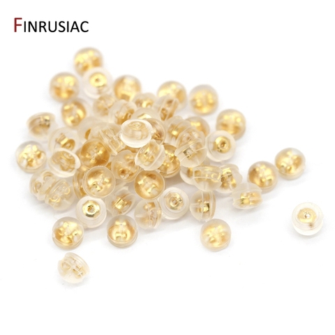 20pcs Wholesale 14K Gold Plated Earring Backs Findings Earring Clutch Accessories For Jewelry Making ► Photo 1/6