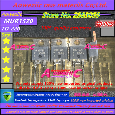 Aoweziic  100% new imported original  MUR1520-N3 MUR1520 TO-220  Fast Recovery Diode ► Photo 1/2