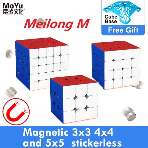 Newest Moyu Meilong M magnetic 2x2x2 3x3x3 4x4x4 5x5x5 speed magic cube magnet puzzle 2x2 3x3 cubo magico 4x4 5x5 M kids gift ► Photo 1/6