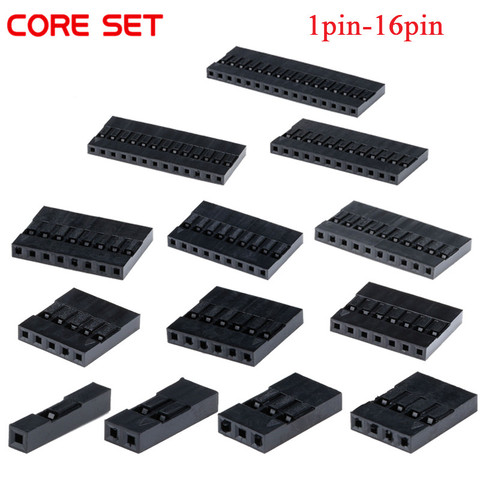 20PCS  Dupont Connector Shell 2Pin 3Pin 4Pin 5Pin 6Pin 7Pin 8Pin 9Pin 10Pin 12Pin 13Pin Single Row 2.54 mm Through Hole Housing ► Photo 1/6