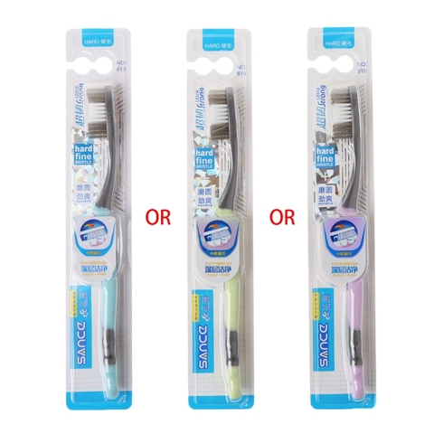 1pc Super hard bristles Tooth brush for Adult  Remove Smoke Blots Coffee Stains ► Photo 1/6